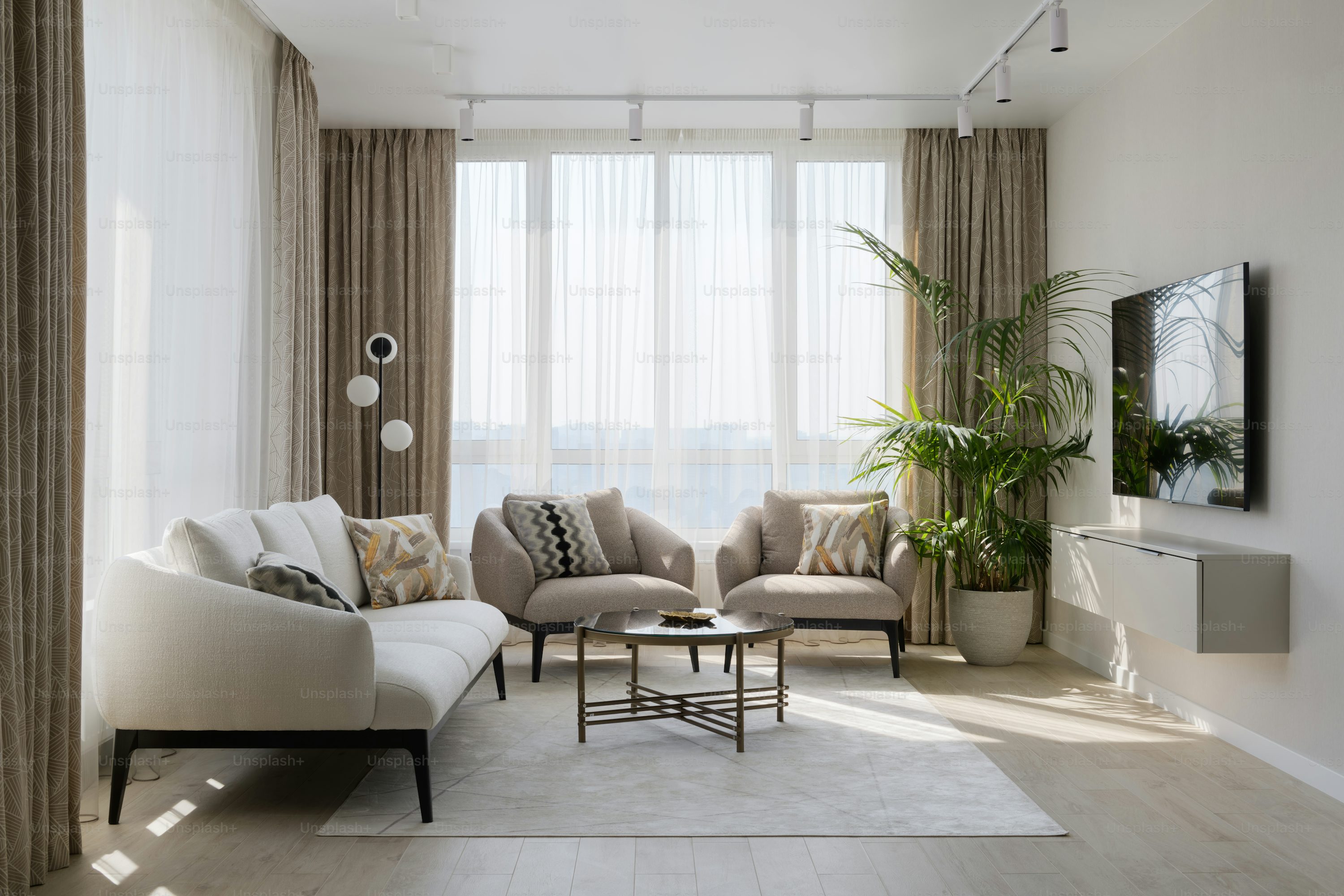 Modern Interior with Wallpaper
